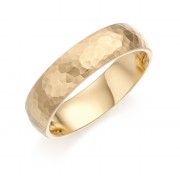 18ct champagne gold 6mm Cotswold hammered wedding ring